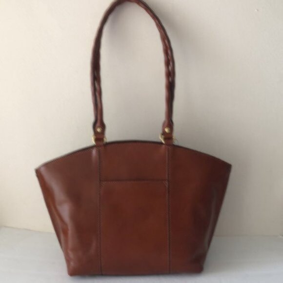 Patricia Nash Michel Leather Dome Tan Brown Shoulder Handbag - Picture 5 of 10